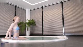 Leo Casanova Fucks Young Blonde In Poolside Threesome