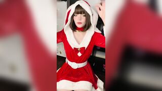 Misty Moans With Sloppy Ahegao On Christmas