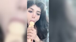 Woffee Teases With Dildo Licks For The Camera