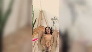 Sahabby Pleasures Herself With A Vibrant Pink Dildo