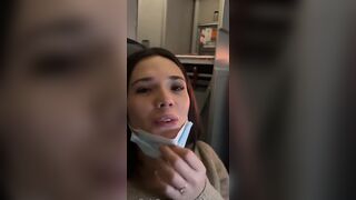Eve Sweet Sucks Off Her Boyfriend In A Mile-High Bathroom