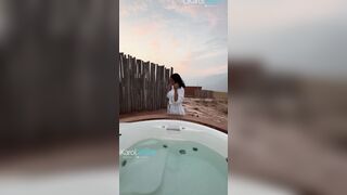 Karol Rosado Fucks In A Backyard Swimming Pool