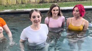 RedheadWinter And Friends Take Turns Showcasing Perky Tits