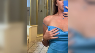 Gracecharisxo Nude Boobs Dropped Out In Blue Dress Leak Onlyfans Video
