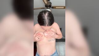 Yournaughtymomhope Sucking Her Own Nipples Onlyfans Leak Video